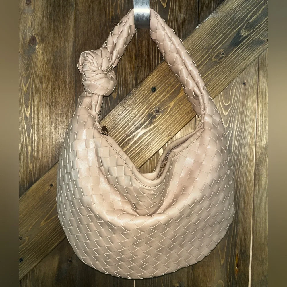 LULLA COLLECTION Woven Knot oversized shoulder bag